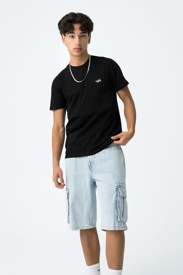 Tiffosi Young T-shirt with printed back black