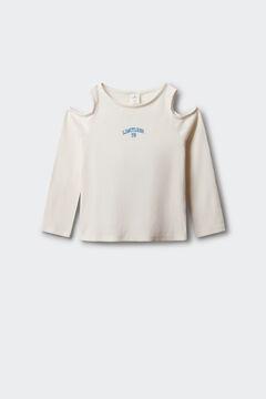 Springfield Kids Camiseta manga larga rib hombro descubierto ni&ntilde;a