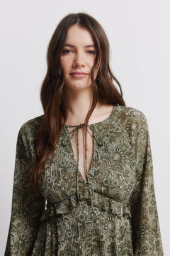 Springfield Vestido curto estampado verde