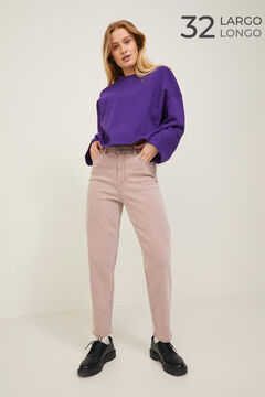 Springfield Lisbon mom fit jeans with high waist violet
