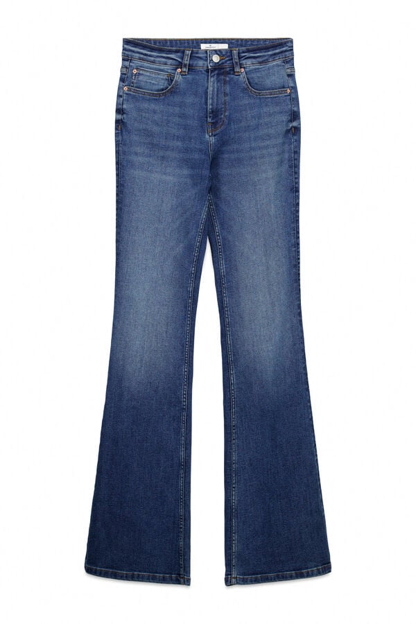 Springfield Mid-rise Low Flare jeans blue