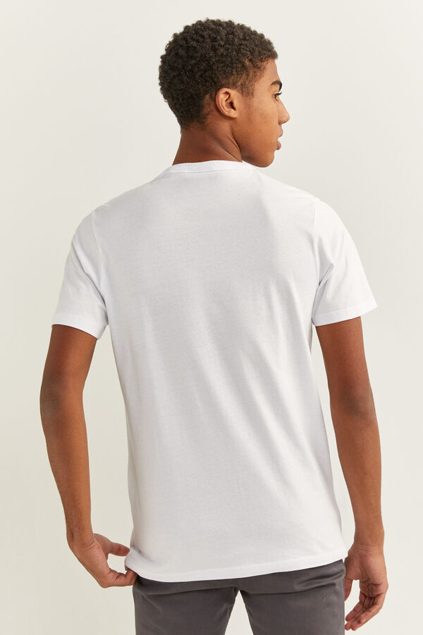 Springfield Camiseta estampado central blanco