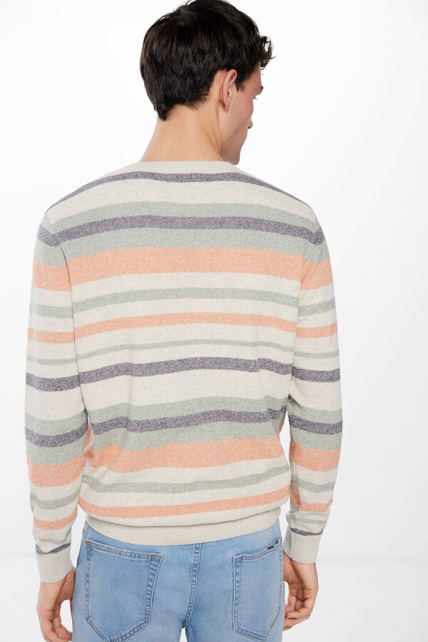 Springfield Patterned coloured striped jumper narančasta