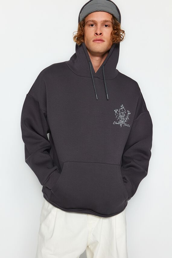 Sudadera con capucha print trasero
