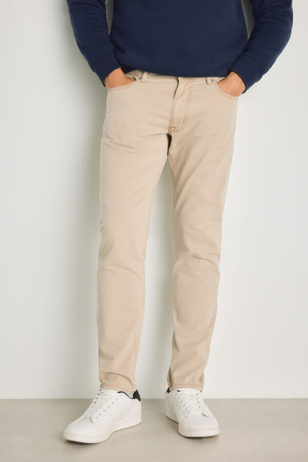 Jack & Jones Cotton slim trousers grey