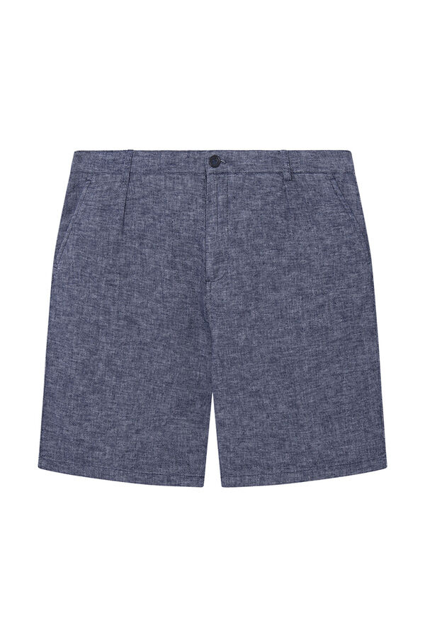 Springfield Lightweight linen Bermuda shorts blue