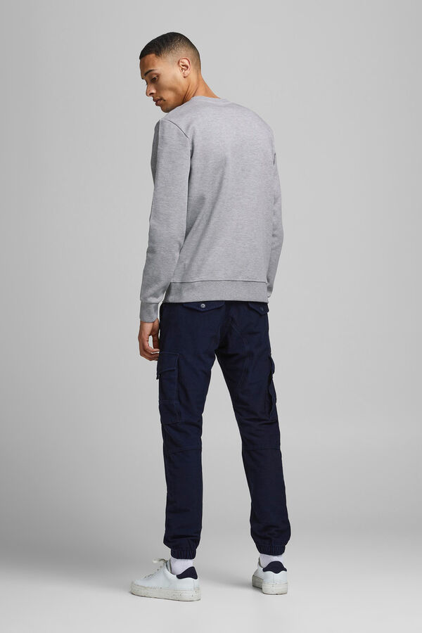Springfield Sweatshirt einfarbig Baumwolle grau