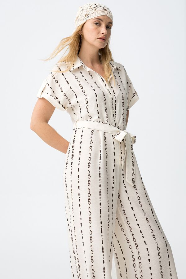 Tiffosi Short-sleeved jumpsuit brown