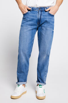 Springfield Jeans slim straight lavado medio oscuro bluish