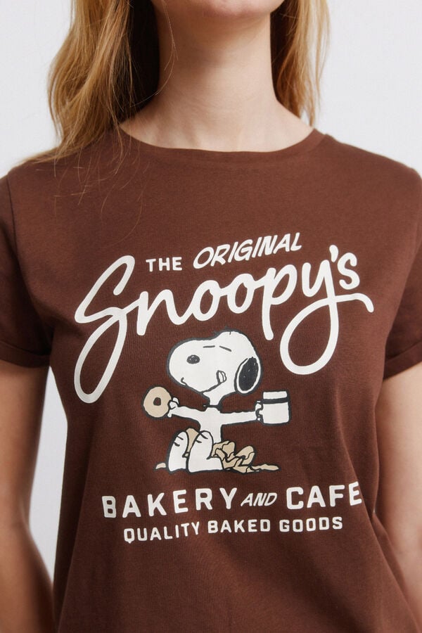 Springfield Snoopy short sleeve T-shirt brown