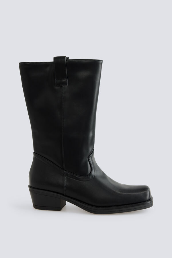 Springfield Square toe boot black
