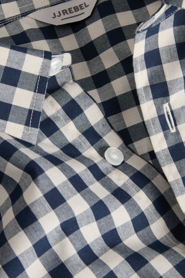 JJ REBEL Regular geschnittenes Hemd aus Baumwolle Blau