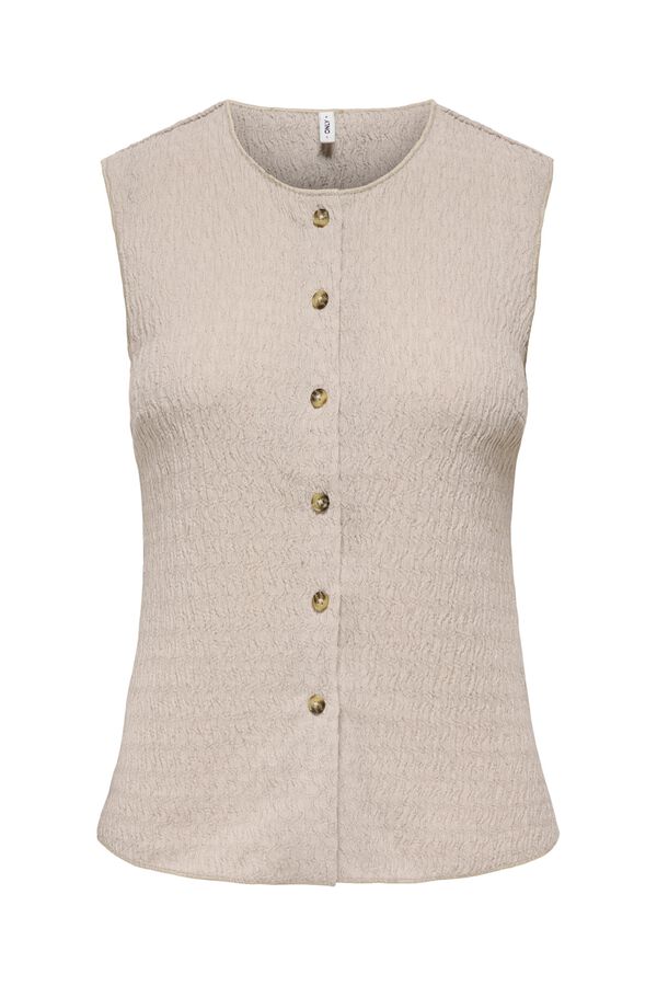 Only Chaleco estructura beige