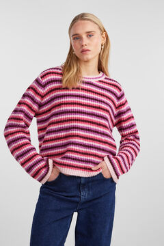 Springfield High neck jersey-knit jumper pink