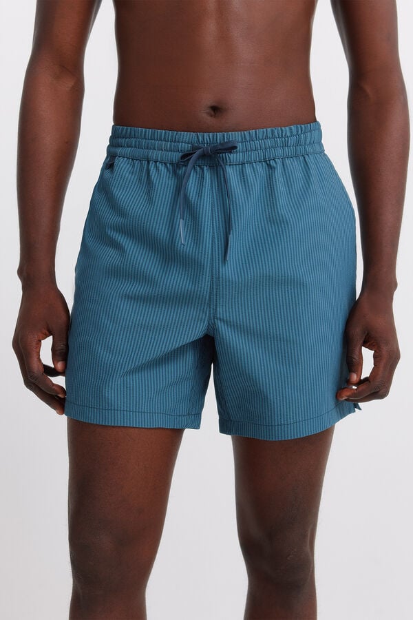 Springfield Striped seersucker swimwear blue
