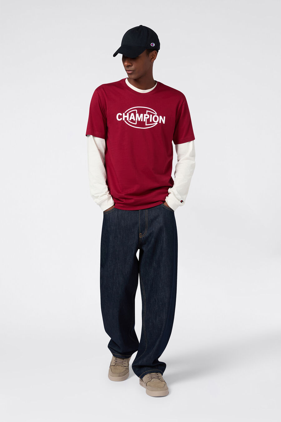 Camiseta cuello caja Champion