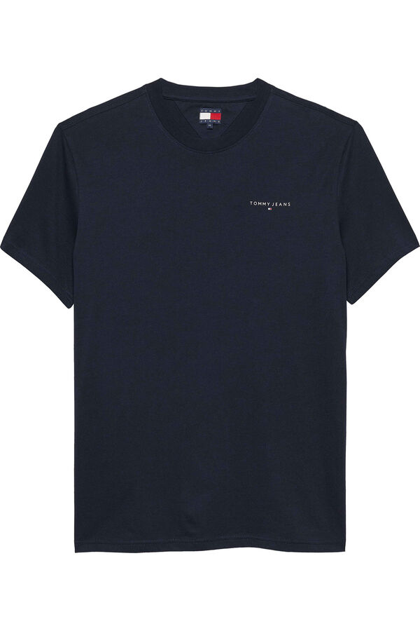 Tommy Jeans Camiseta slim manga corta azul