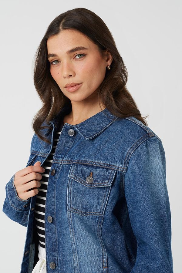 Brave Soul Cazadora vaquera oversize azul