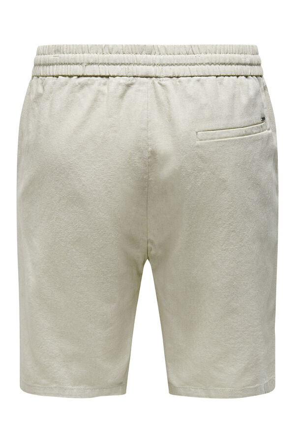 Only & Sons Linen Bermuda shorts grey