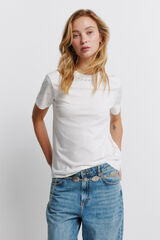 Springfield Studded short sleeve T-shirt beige