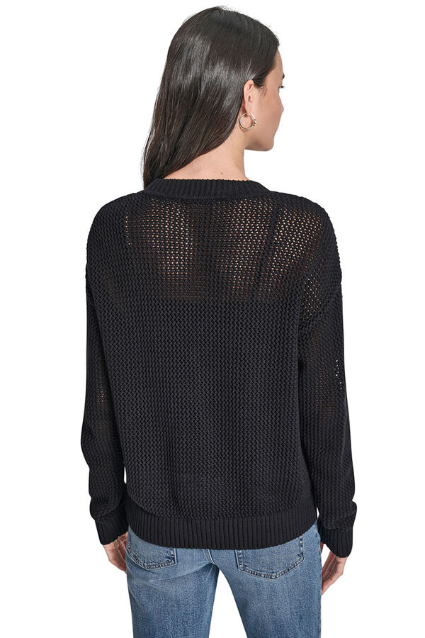 DKNY Crochet jumper black