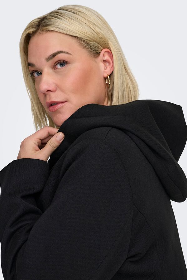 Only Carmakoma Midi cloth coat plus size black