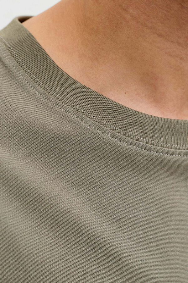 Jack & Jones Camiseta manga corta de algod&oacute;n gris