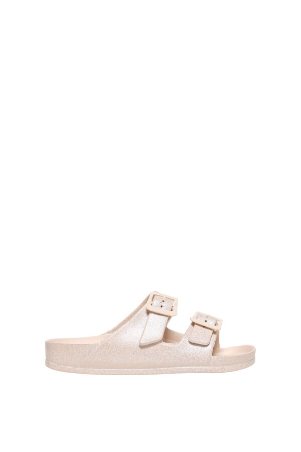 Only Glitter flat sandal rose
