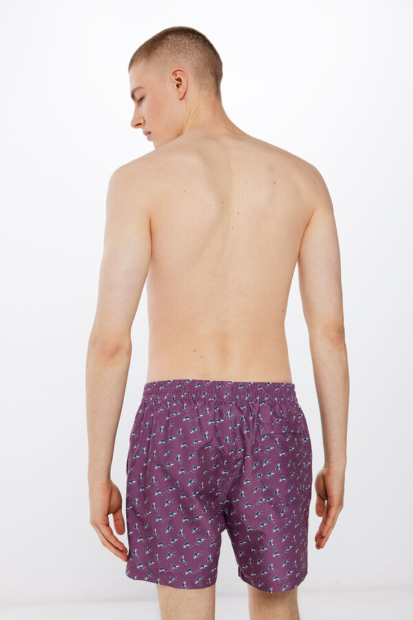 Springfield Orca print swim shorts purple