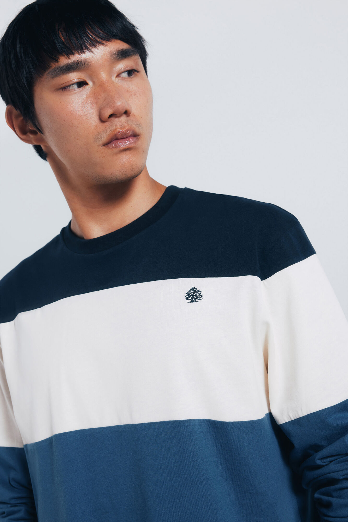 Springfield long sleeve piqu&eacute; cut-out T-shirt