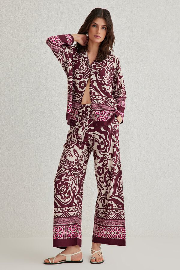 Trendyol Conjunto estampado fluido rosa