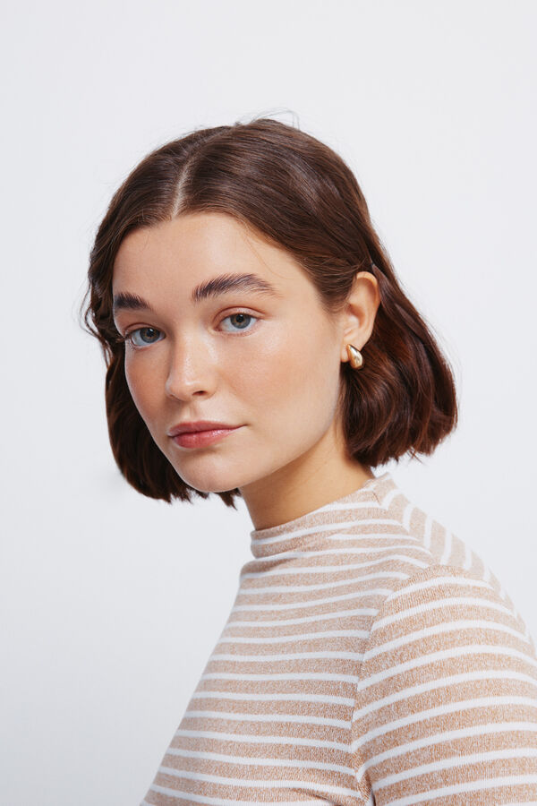 Springfield Soft touch Perkins neck T-shirt nude