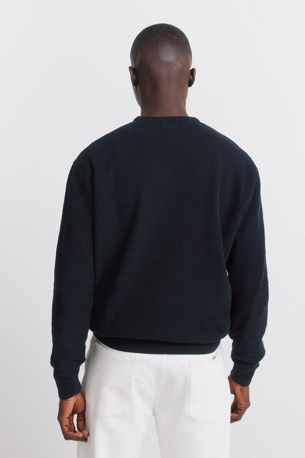 Springfield Double knit jumper blue