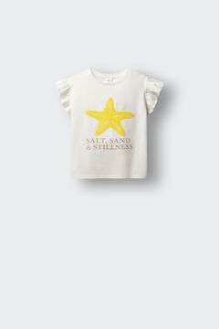 Springfield Kids Camiseta manga corta lentejuelas estrella de mar ni&ntilde;a