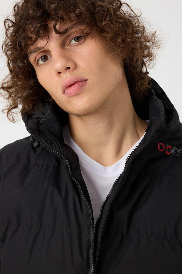 Inside Parka Con Capucha negro