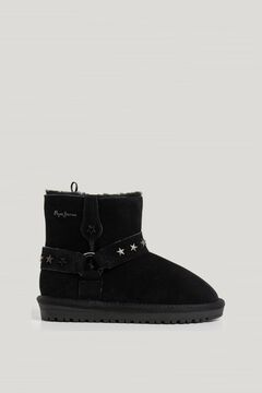 Pepe Jeans Botines ante con estrellas met&aacute;licas