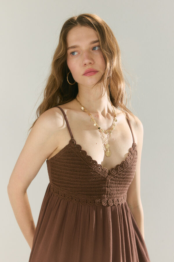 High Spirits Cocoa Dress marr&oacute;n
