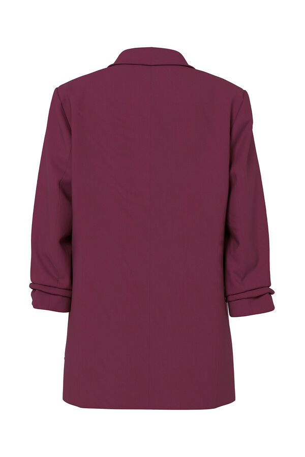 Pieces Blazer com mangas 3/4 rosa