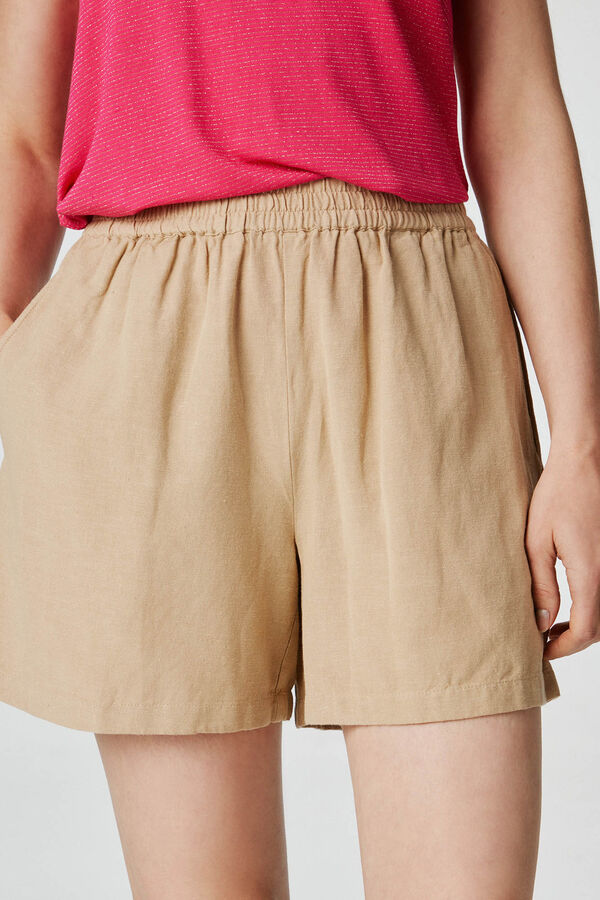 Springfield Cotton and linen shorts grey