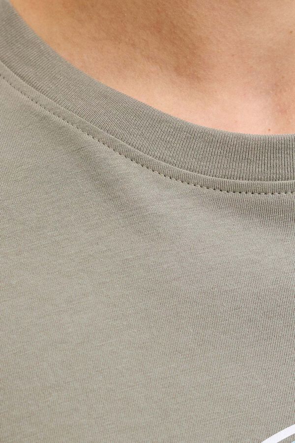 Jack & Jones Camiseta manga corta de algod&oacute;n kaki