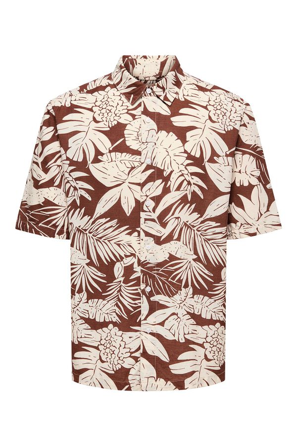 Only & Sons Camisa de manga curta vermelho