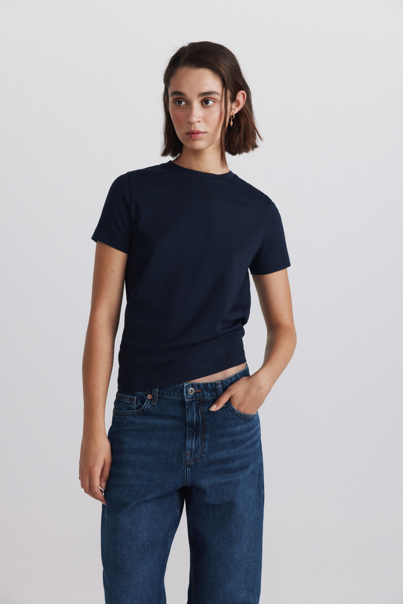Springfield Plain cotton basic T-shirt