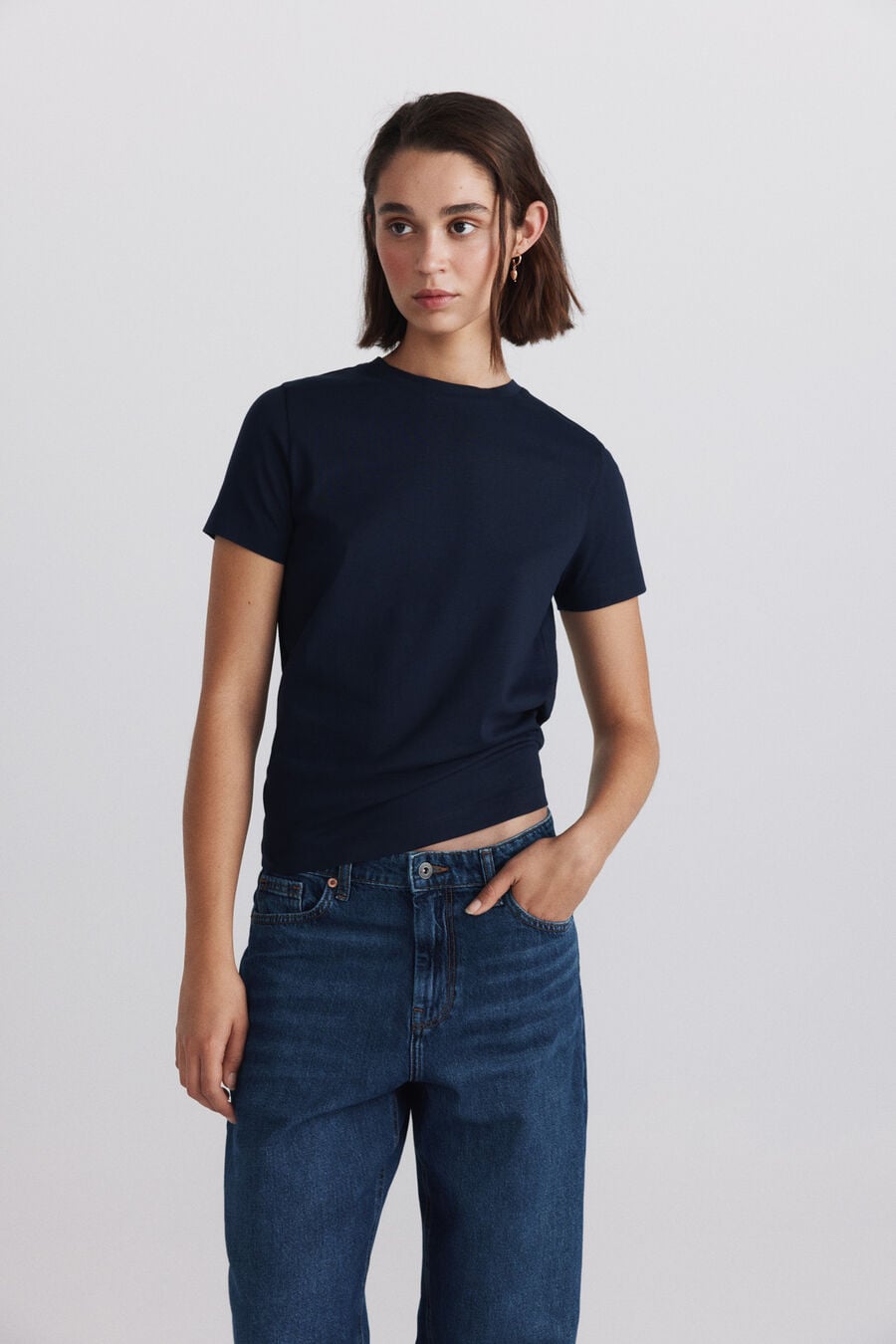Camiseta básica algodón lisa