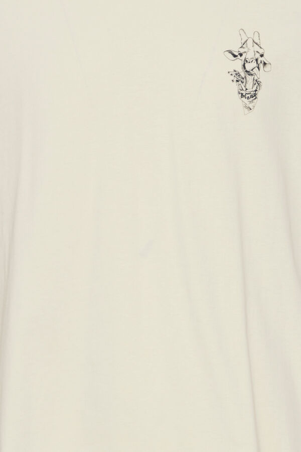 Springfield Kurzarm-Shirt - Print Rücken braun