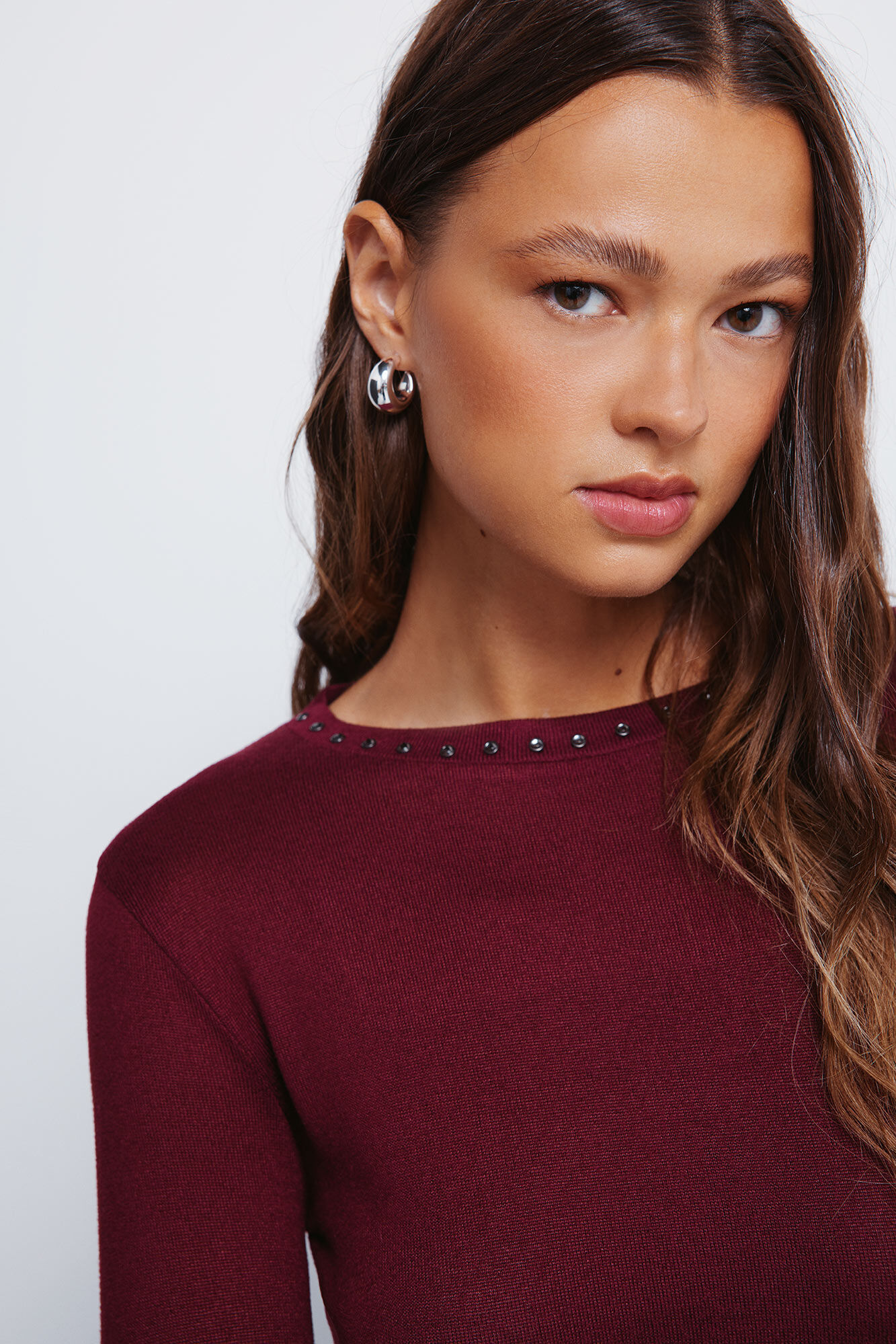 Springfield Studded neck T-shirt