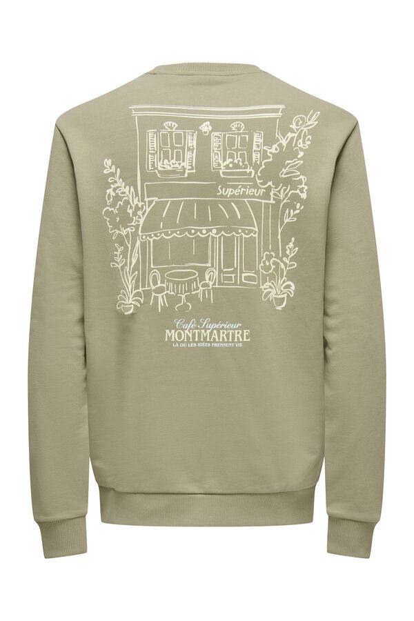 Only & Sons Sudadera cuello redondo beige