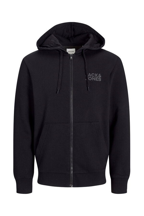 Jack & Jones Sudadera b&aacute;sica cremallera negro