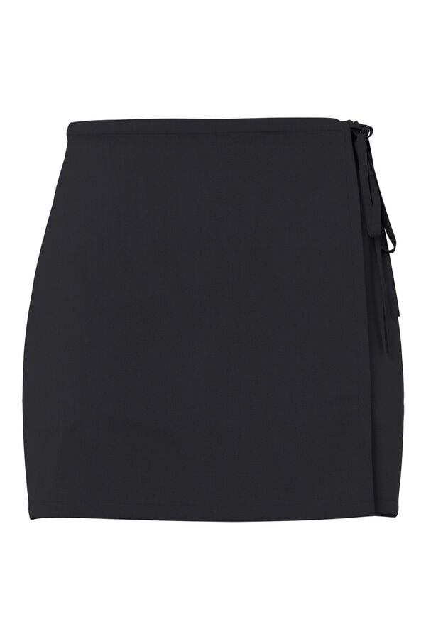 Pieces Falda mini cruzada negro