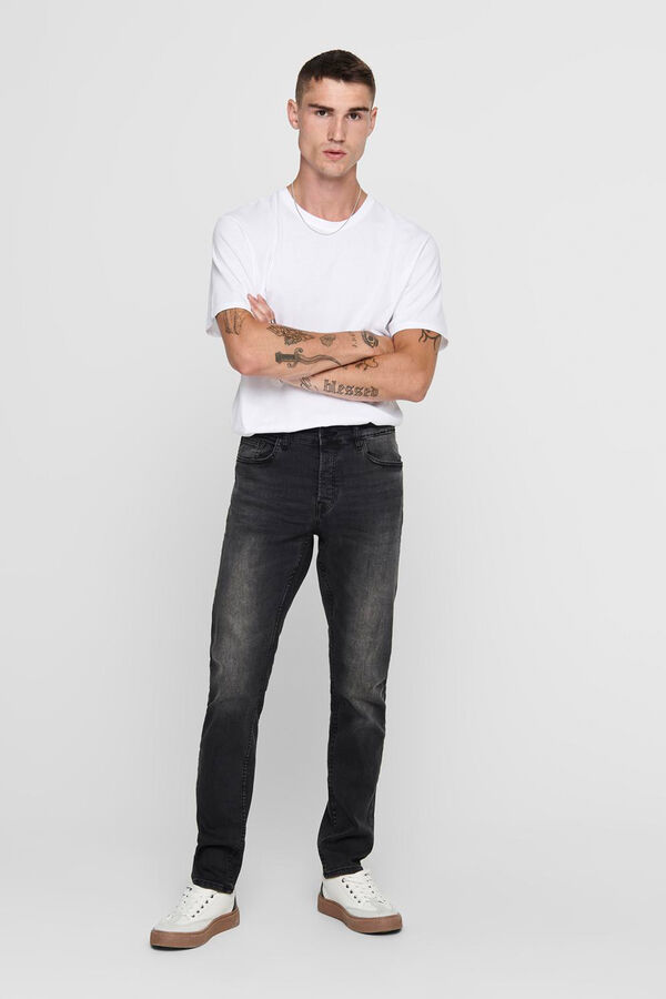 Springfield Jeans slim fit masculino preto