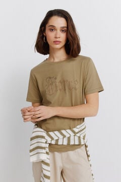 Springfield Camiseta manga corta tachas